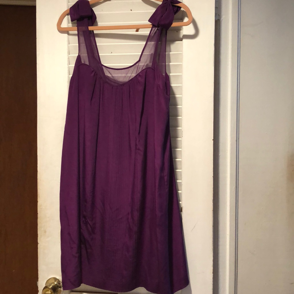Rebeca Taylor Purple Soft Pleated Pre-Owned Sz 10.